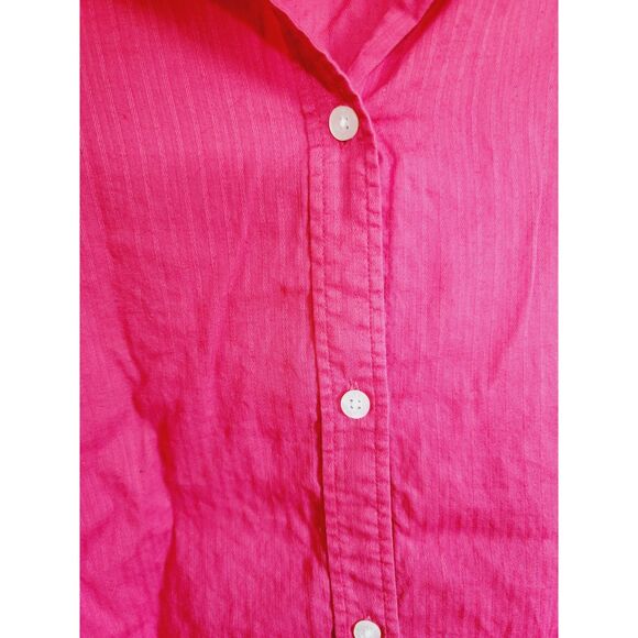 Lauren Ralph Lauren XL Womens Shirt Button Up Red Logo *Has A Spot* Cotton - Picture 6 of 8